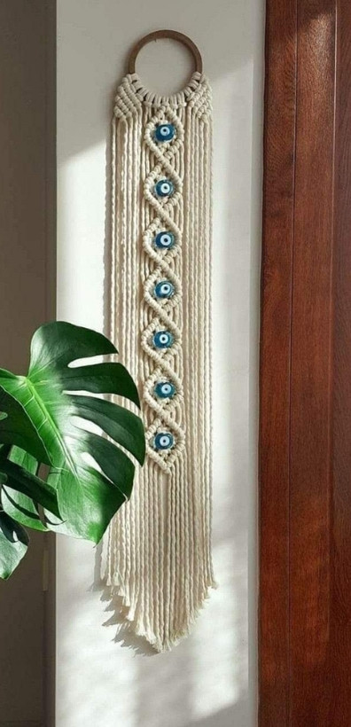 دیوار کوب مکرومه چشم نظر